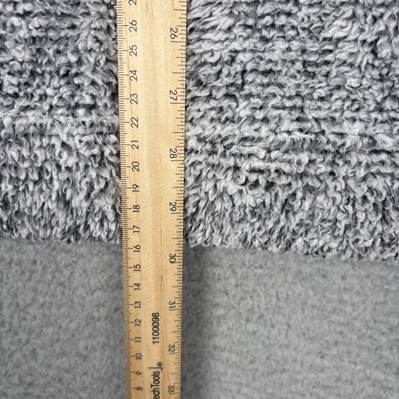 Soft Surroundings Gray Luxe Sherpa 1/4 Zip Pull Over Sweater Size XL Soft Comfy - Picture 8 of 9